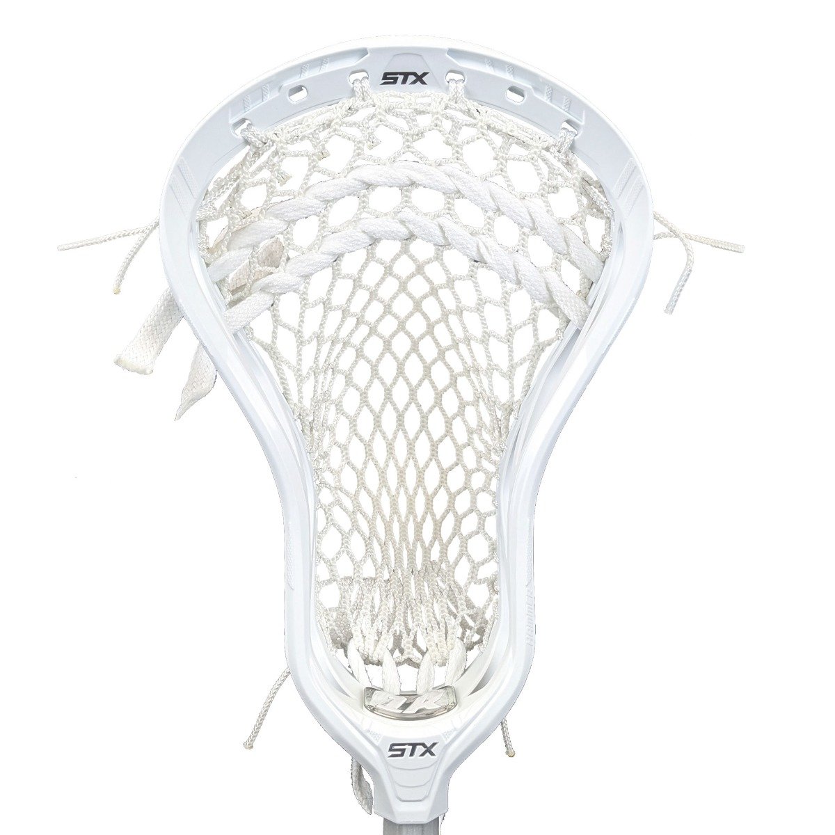 STX Hammer 1k lacrosse head pro-strung white front