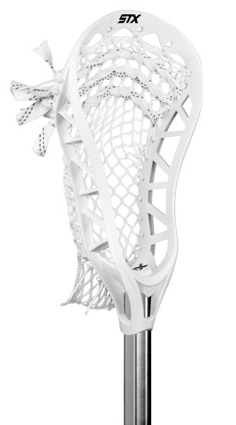 stx X10 defensive lacrosse stick white angled head only