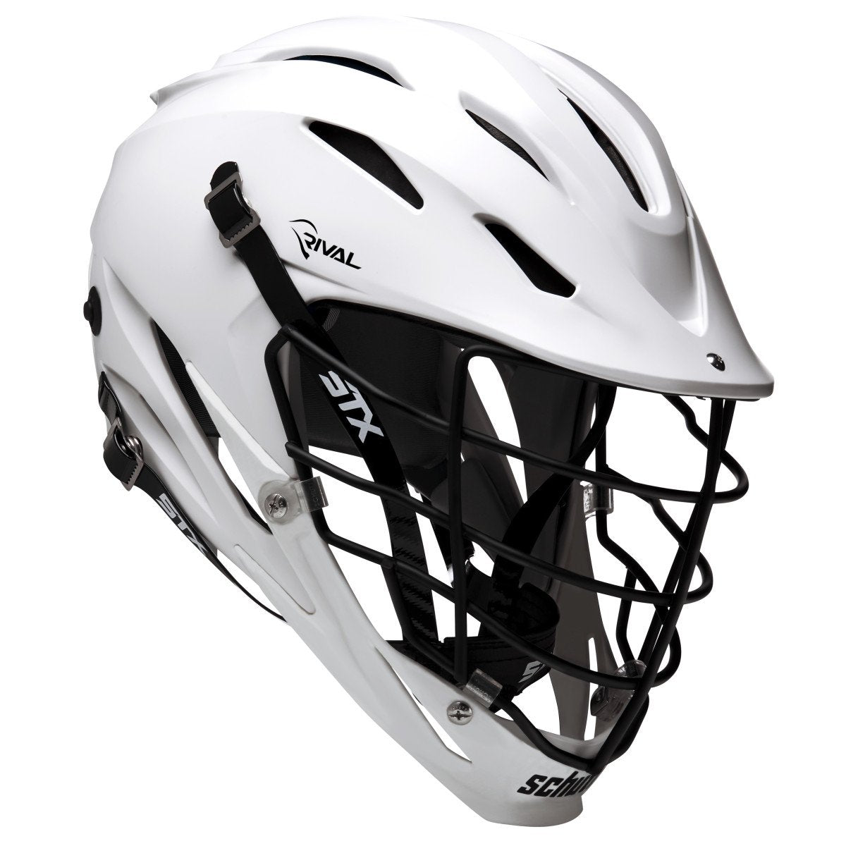 STX Rival lacrosse helmet three-quarter view