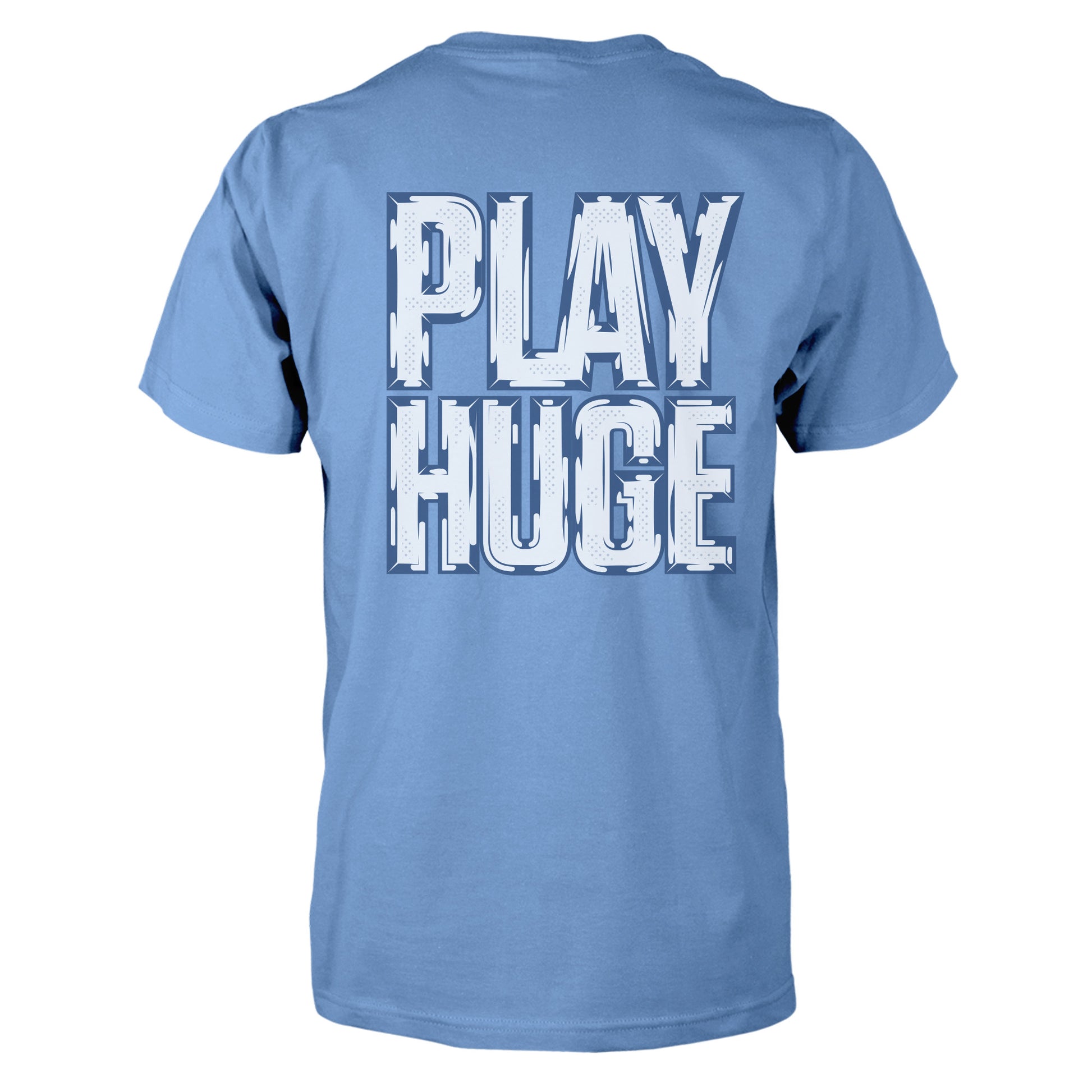 stx play huge logo t shirt carolina blue back