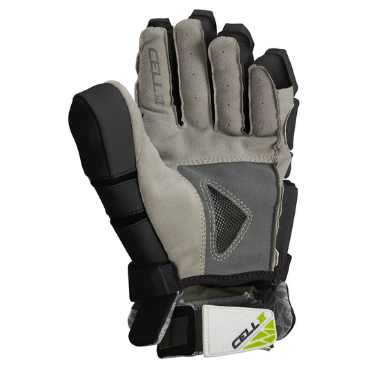 stx cell 6 lacrosse goalie glove black palm