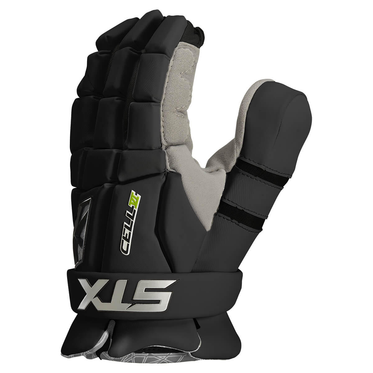 stx cell 6 lacrosse goalie glove black main