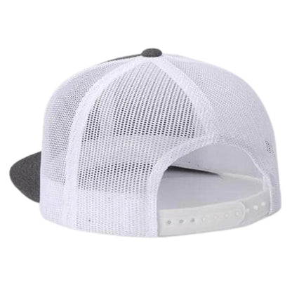 Gray STX trucker hat with mint green embroidered logo back