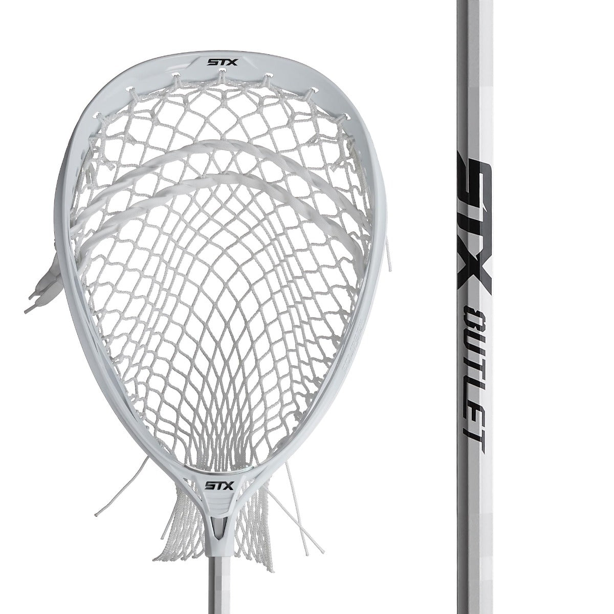 eclipse 3 lacrosse goalie complete strung stick close up