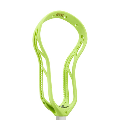 stx x-it face off lacrosse head flex unstrung green angled