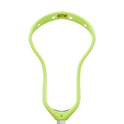 STX X-IT faceoff head unstrung flex green front