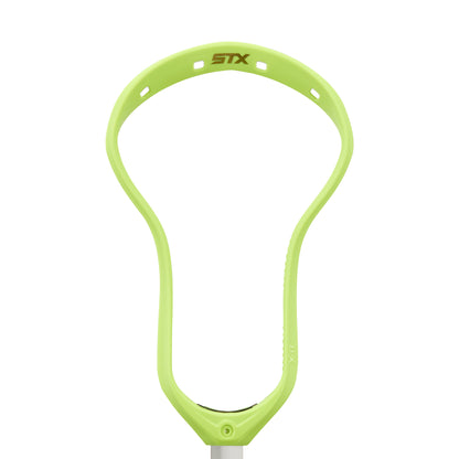 stx x-it face off lacrosse head flex unstrung green front