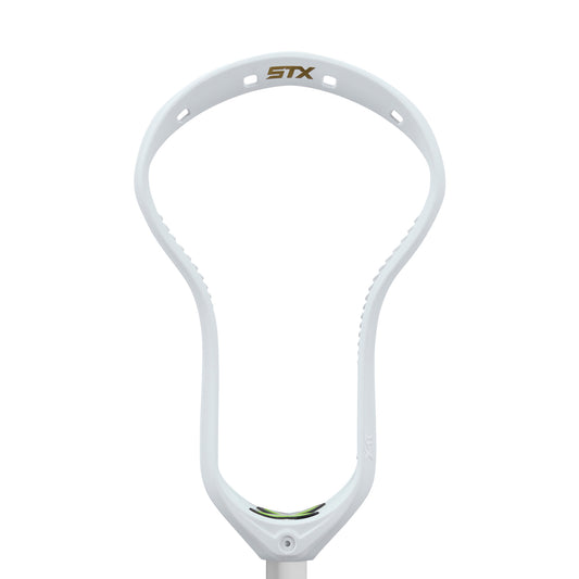 stx x-it face off lacrosse head flex unstrung white front