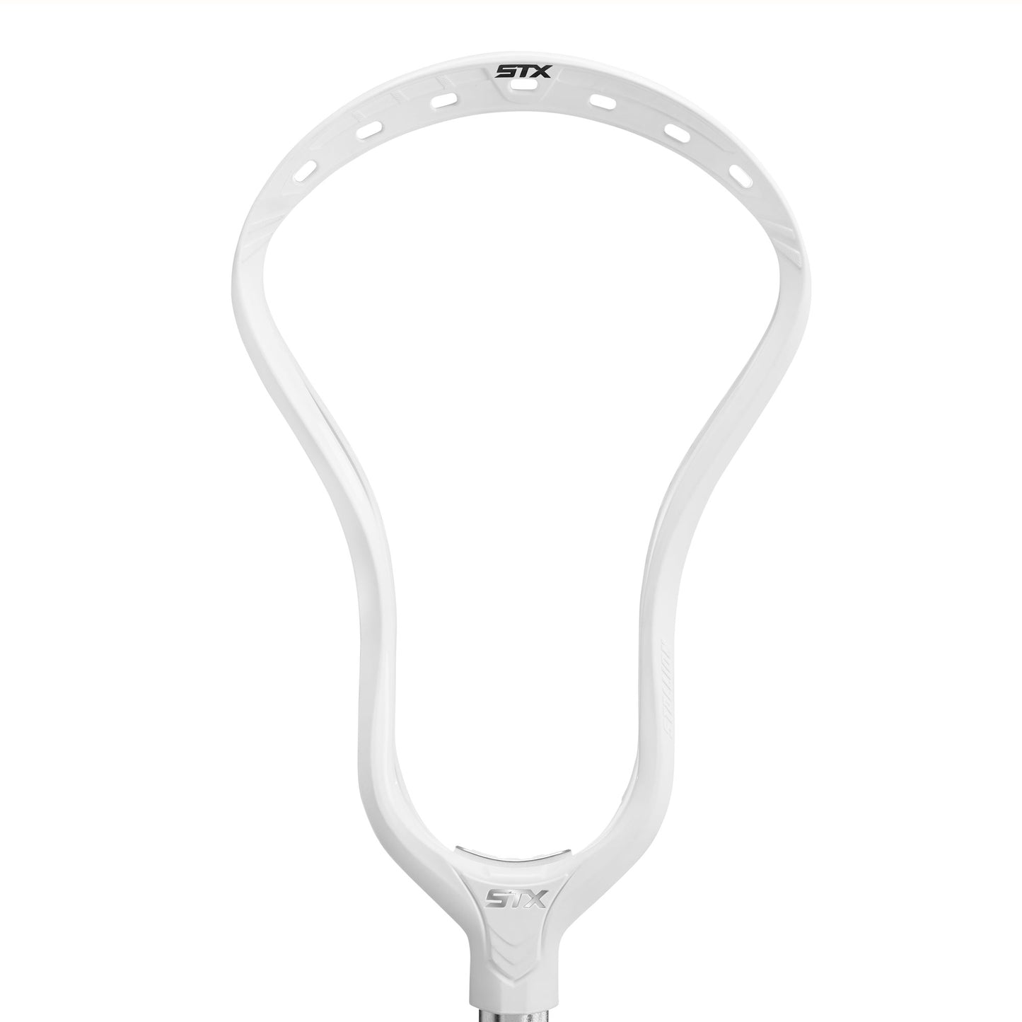 stx stallion 1k unstrung lacrosse head white front