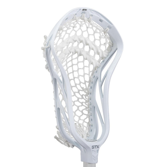 surgeon 1k strung lacrosse head white angle view