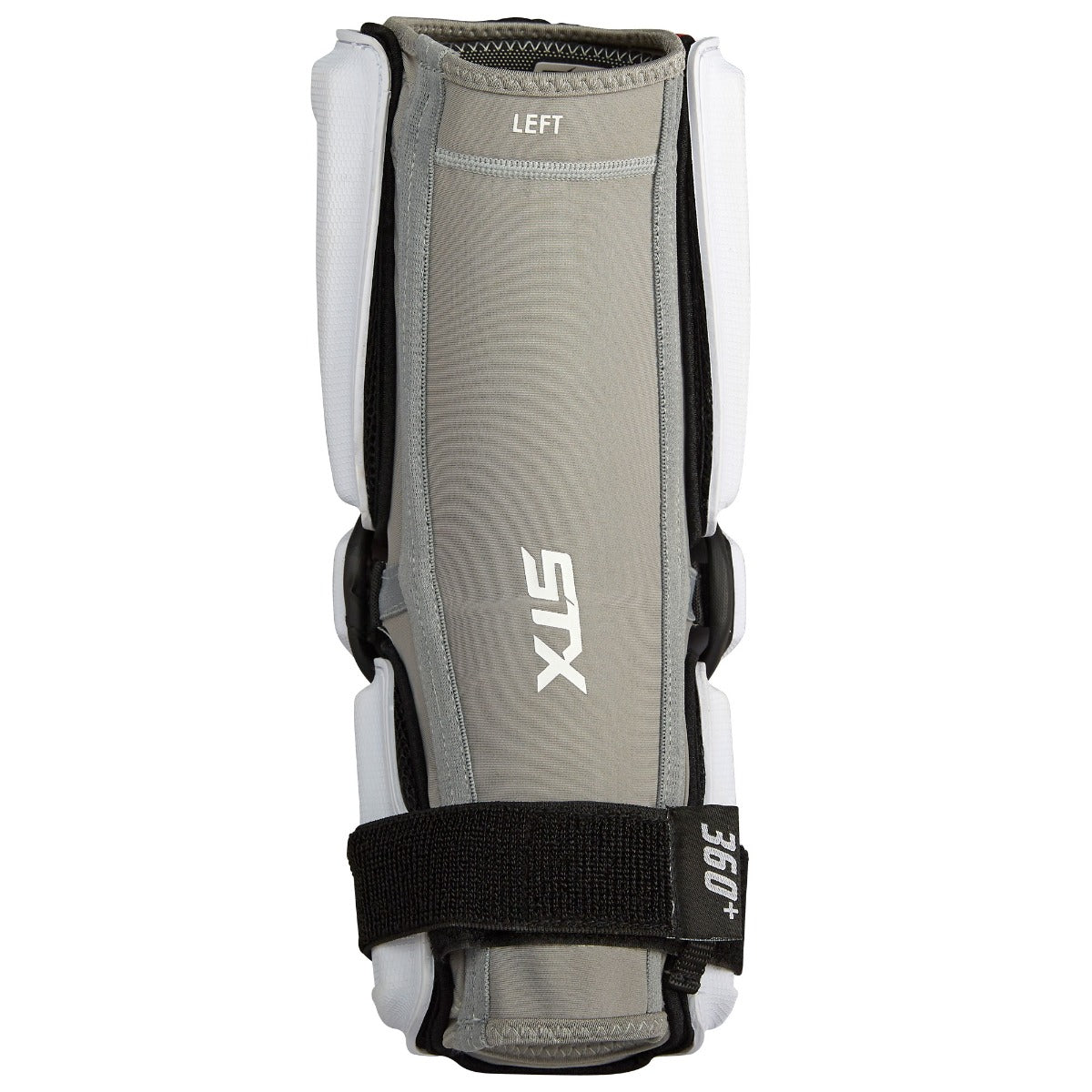 STX Stallion 900 lacrosse arm guards white back