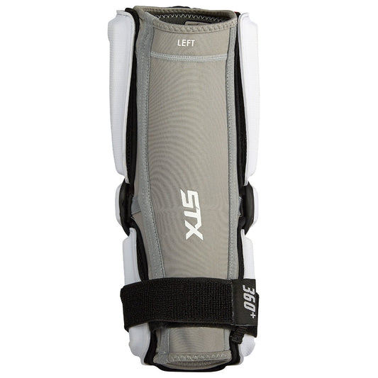 STX Stallion 900 lacrosse arm guards white back