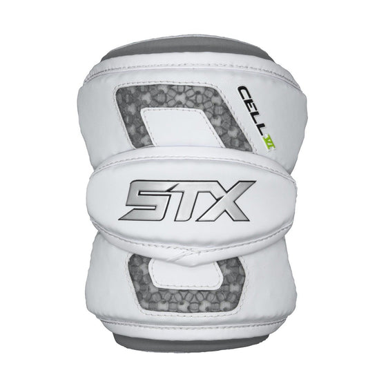 STX Cell 6 lacrosse elbow pads white front