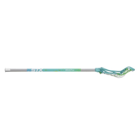 stx exult rise girl's lacrosse stick blue / lizard side