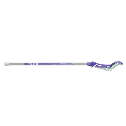 stx exult rise girl's lacrosse stick purple side