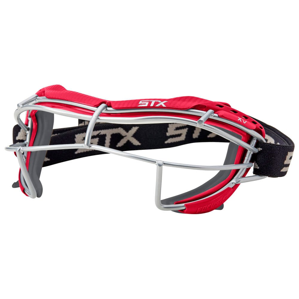 STX Focus XV-S Women's Lacrosse Goggle Red/Graphite Side