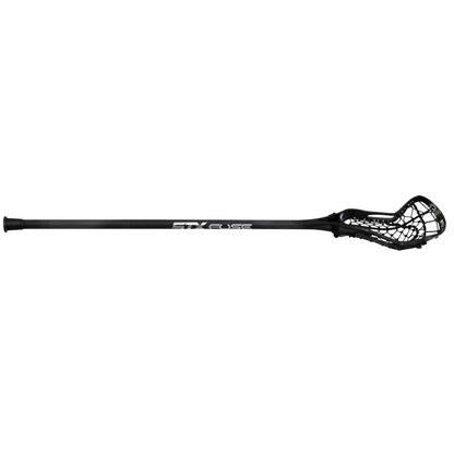 STX Fuse One Piece Women's Lacrosse Stick black stick black pocket angled complete stick