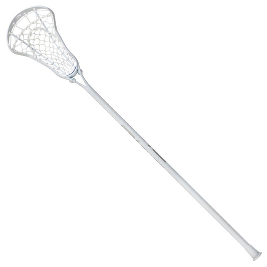 STX Fuse One Piece Women's Lacrosse Stick white stick white pocket front complete stick