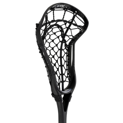 STX Fuse One Piece Women's Lacrosse Stick black stick black pocket head angled