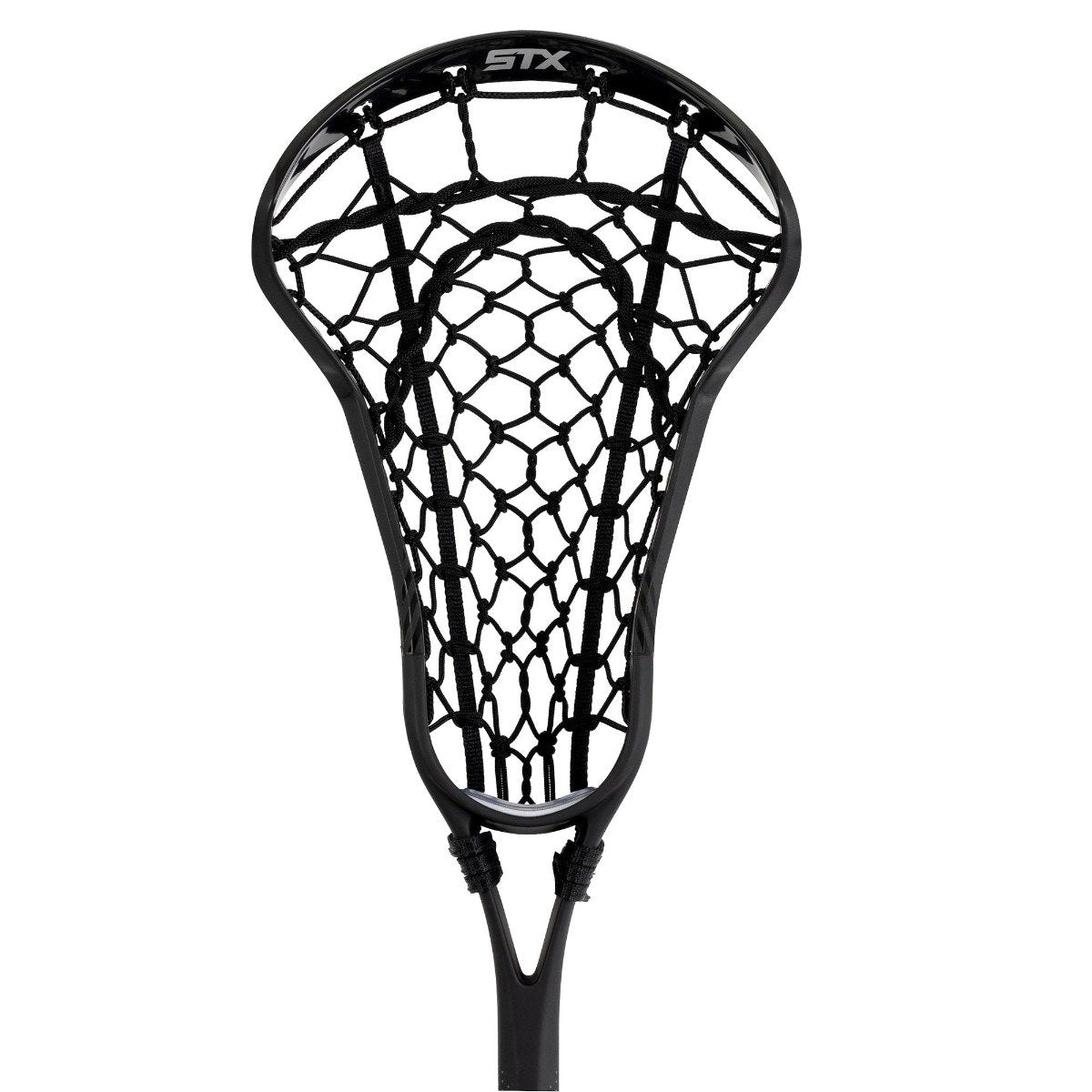 STX Fuse One Piece Women's Lacrosse Stick black stick black pocket head front