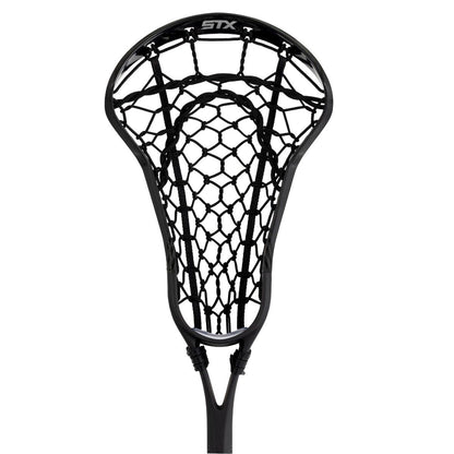 STX Fuse One Piece Women's Lacrosse Stick black stick black pocket head front