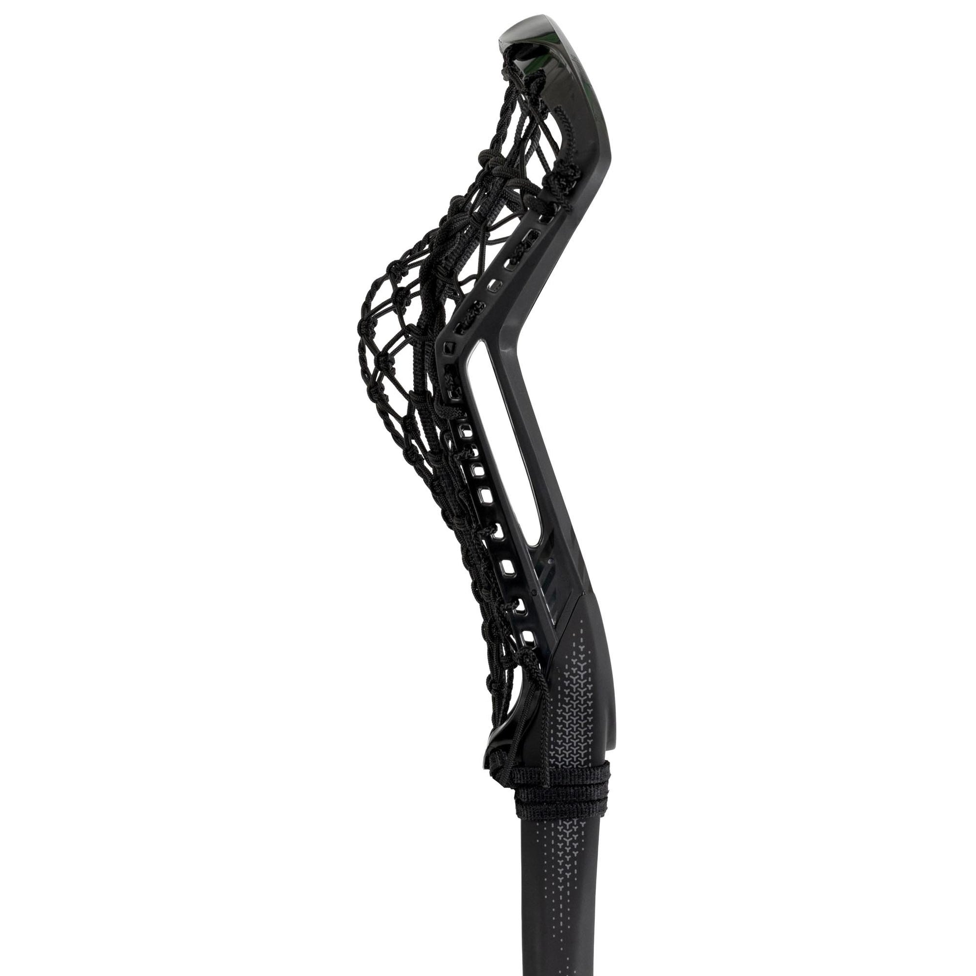 STX Fuse One Piece Women's Lacrosse Stick black stick black pocket head side