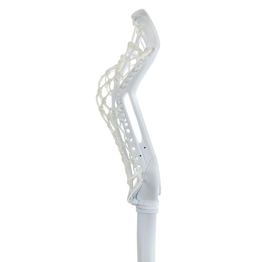 STX Fuse One Piece Women's Lacrosse Stick white stick white pocket head side