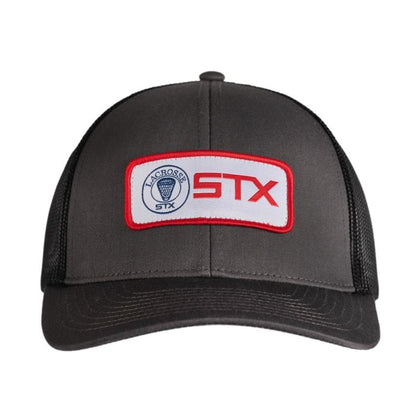 charcoal mesh back stx logo hat front