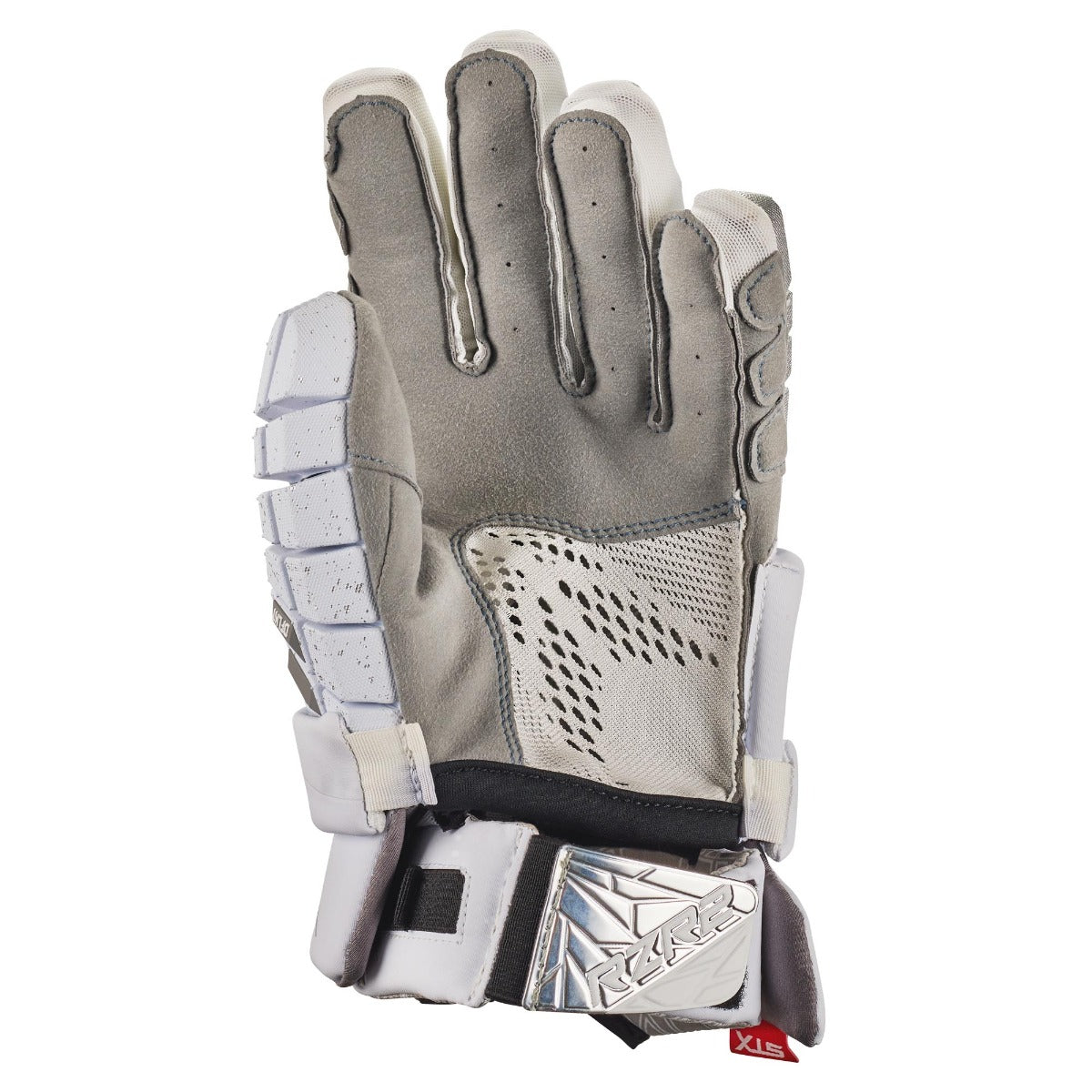 stx rzr 2 lacrosse glove silver palm