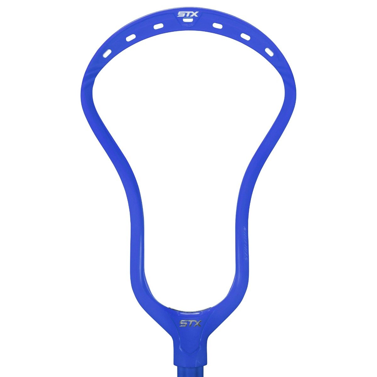 stx stallion 1k unstrung lacrosse head royal blue front