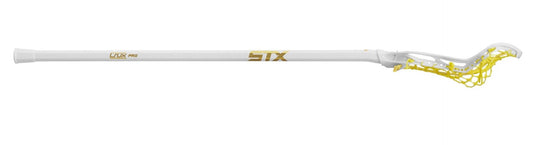 crux pro complete stick white with yellow lock pocket game on