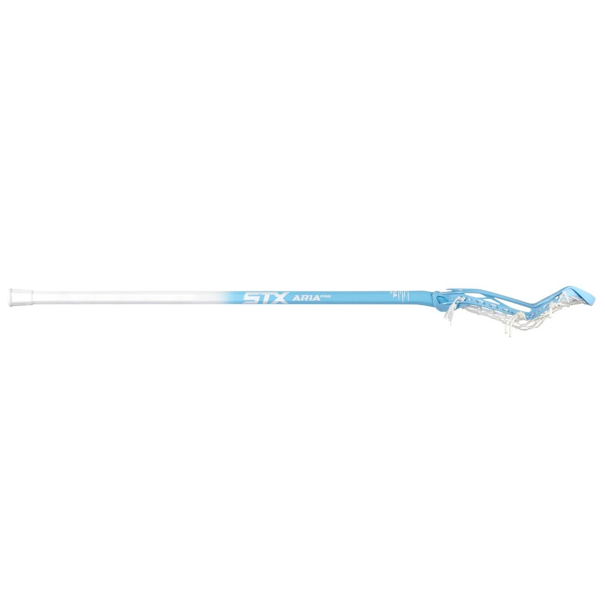 stx aria pro complete women's lacrosse stick carolina blue side