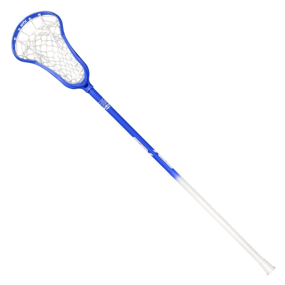 stx aria pro complete women's lacrosse stick royal blue front