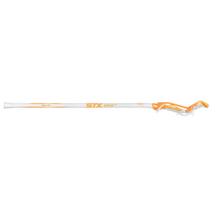 stx aria pro complete women's lacrosse stick neon orange side