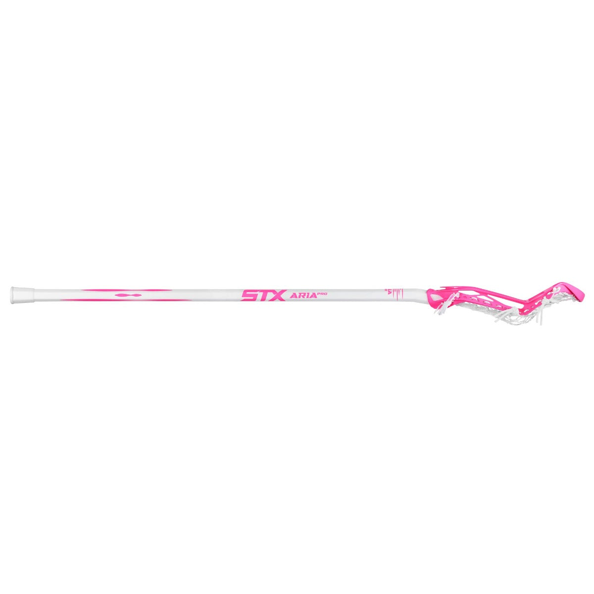 stx aria pro complete women's lacrosse stick neon pink side