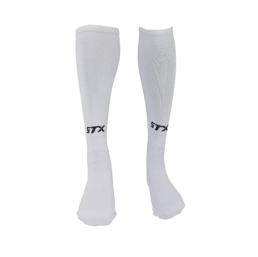 Shin Guard Full Sock White LG/XL