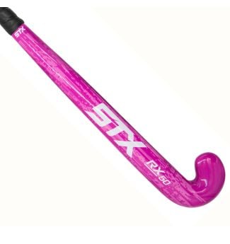STX RX 50 field hockey stick pink with black handle front zoomed in
